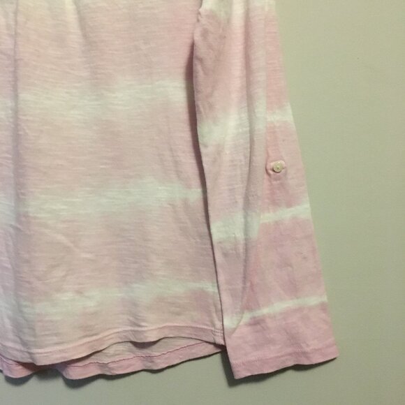 Tie Dye Pink Angel + Clouds Long Sleeve Button Collar Cotton Shirt - Picture 5 of 15